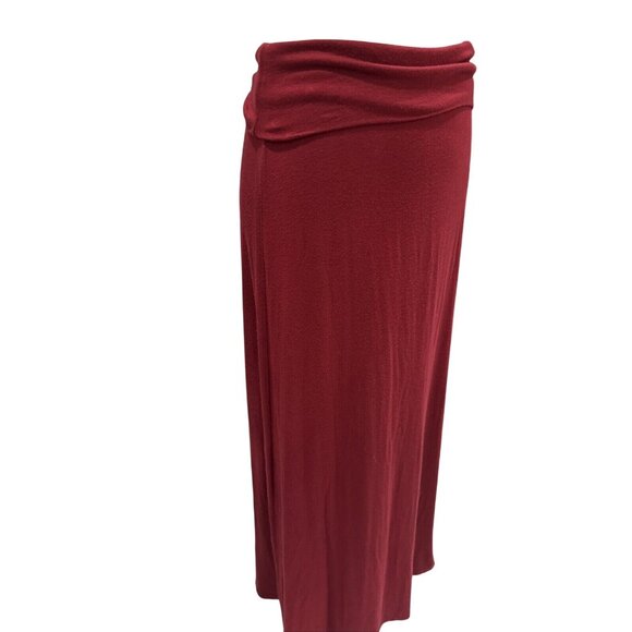 Poetry Womens Red Maxi Skirt Size l Elastic Waist Soft & Flowy - Picture 4 of 9